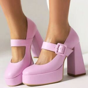NEW CIRCUS BY SAM EDELMAN KHIARA PINK PLATFORM PUMPS G1